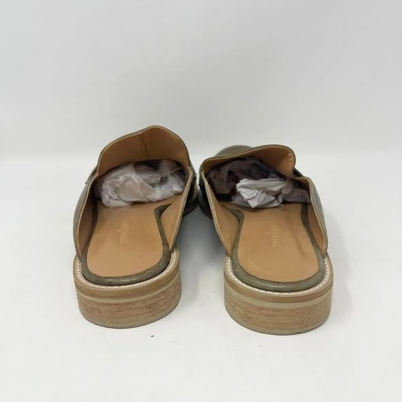 Sundance Embroidered Leather Mule Wms 38 Green Pewter Leather Embroidered Slide - Picture 4 of 11